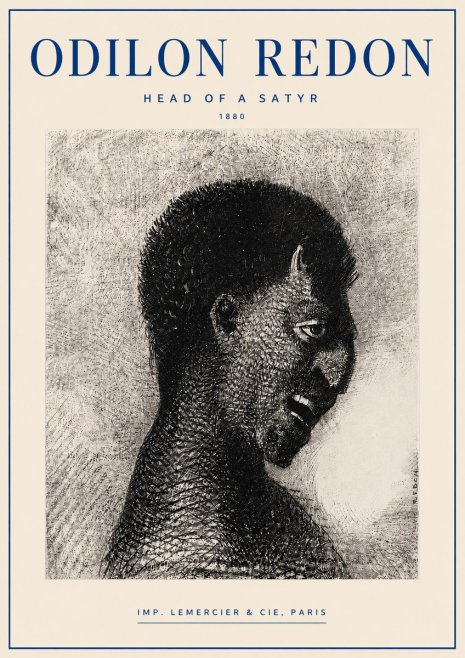 Odilon Redon Head of a Satyr No4 - Affiche