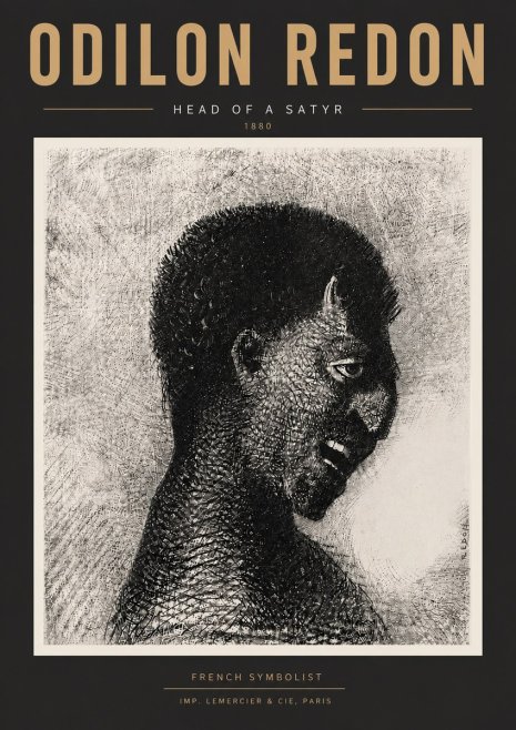 Odilon Redon Head of a Satyr No6 - Affiche