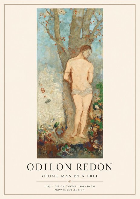 Odilon Redon Young Man by a Tree No1 - Affiche