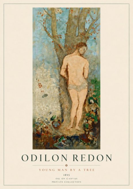 Odilon Redon Young Man by a Tree No5 - Affiche