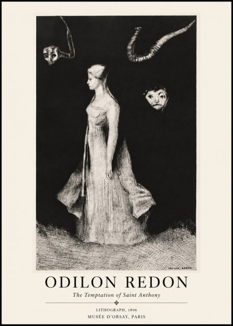 Odilon Redon The Temptation of Saint Anthony No1 - Affiche