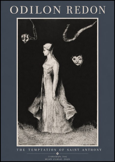 Odilon Redon The Temptation of Saint Anthony No2 - Affiche