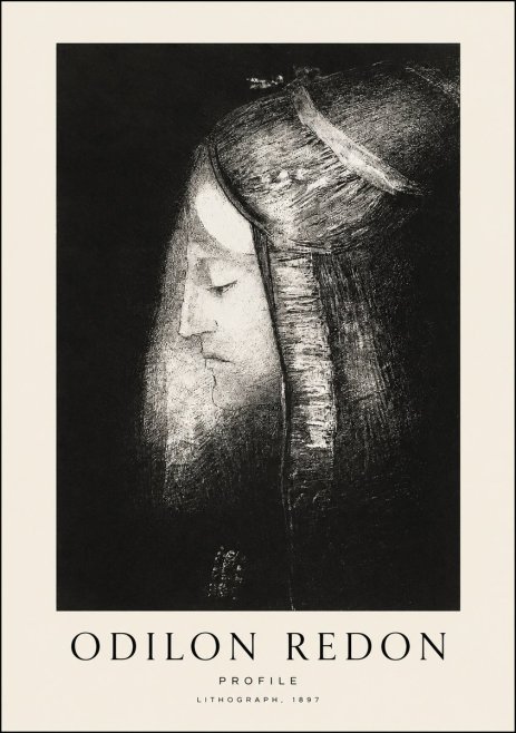 Odilon Redon Profile No1 - Affiche