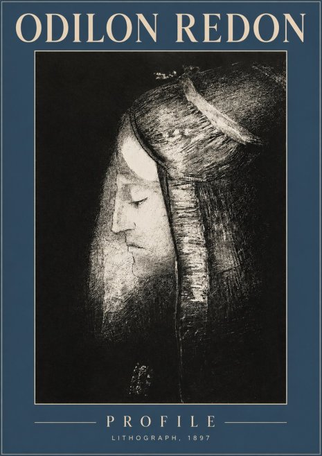 Odilon Redon Profile No2 - Affiche