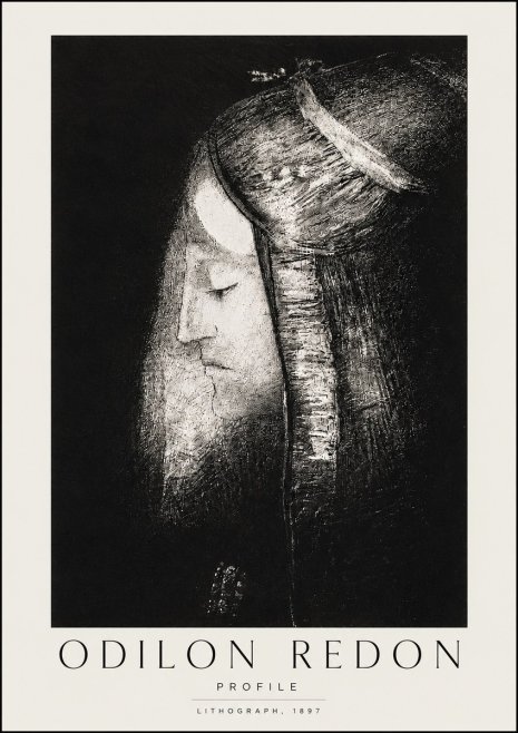 Odilon Redon Profile No4 - Affiche