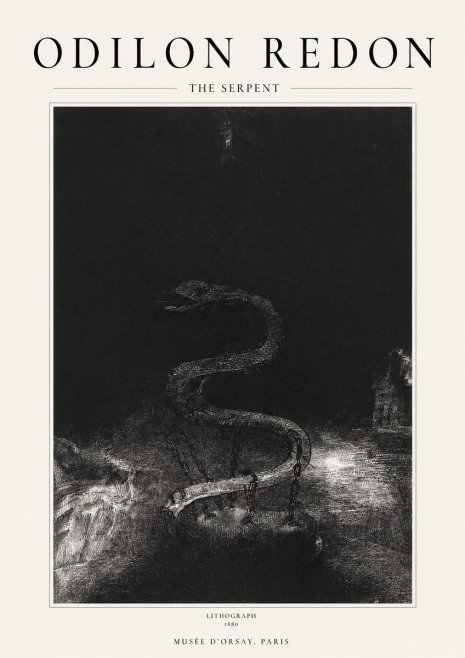 Odilon Redon The Serpent No1 - Affiche