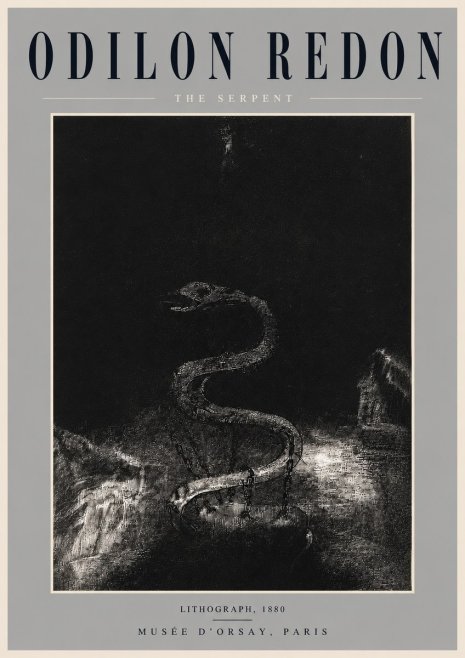 Odilon Redon The Serpent No4 - Affiche