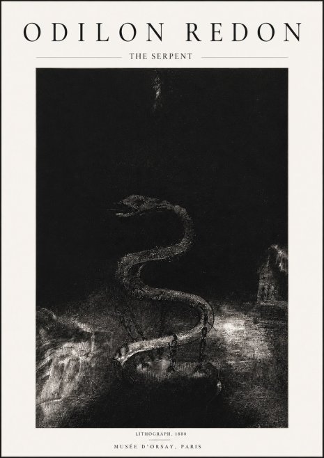 Odilon Redon The Serpent No5 - Affiche