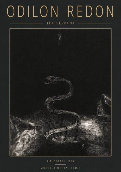 Odilon Redon The Serpent No6 - Affiche