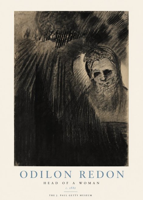Odilon Redon Head of a Woman No3 - Affiche