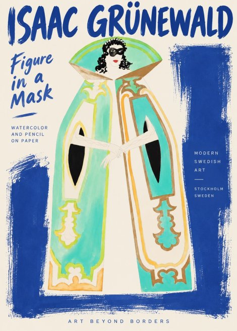 Isaac Grünewald Figure in a Mask No4 - Affiche