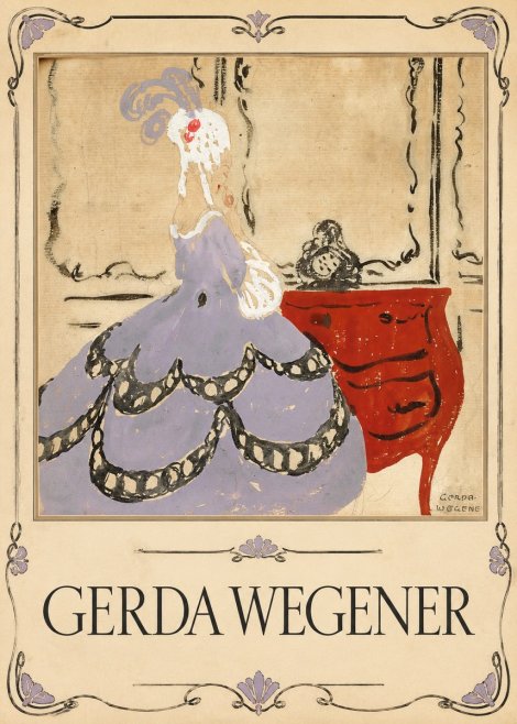 Gerda Wegener Lady in a Mauve Dress No1 - Affiche