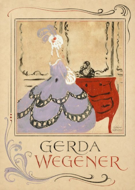 Gerda Wegener Lady in a Mauve Dress No2 - Affiche