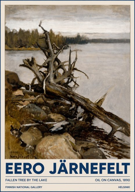 Eero Järnefelt Fallen Tree by the Lake No3 - Affiche