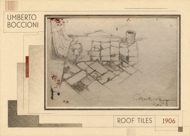 Umberto Boccioni Roof Tiles No2 - Affiche