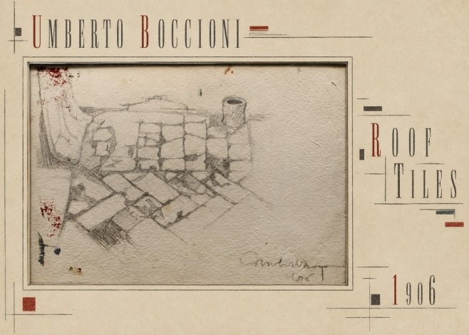 Umberto Boccioni Roof Tiles No5 - Affiche