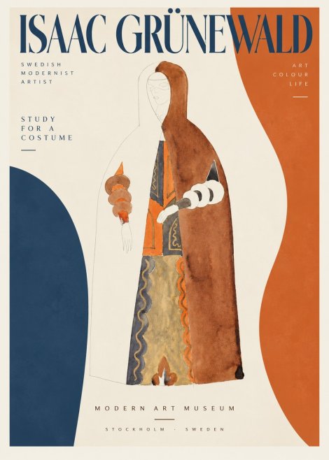 Isaac Grünewald Study for a Costume I No2 - Affiche