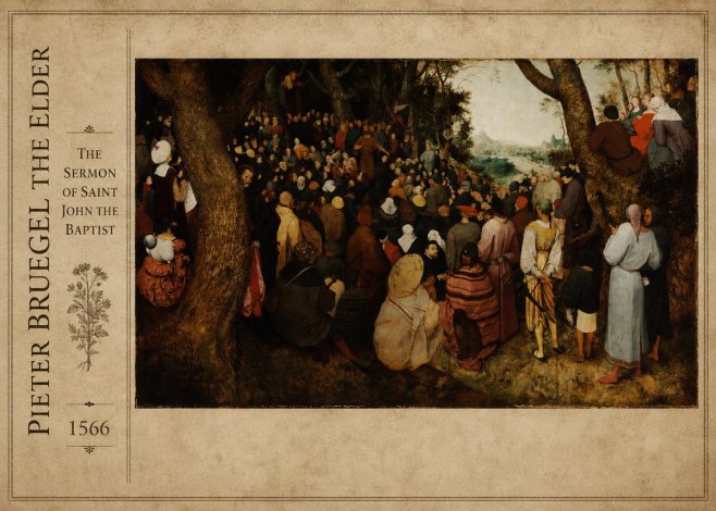 Pieter Bruegel The Sermon of Saint John the Baptist I No2 - Affiche