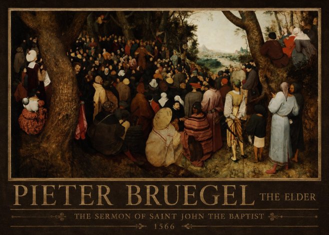 Pieter Bruegel The Sermon of Saint John the Baptist I No3 - Affiche