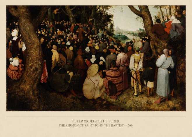 Pieter Bruegel The Sermon of Saint John the Baptist I No5 - Affiche