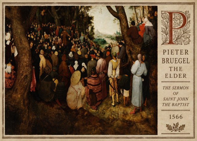 Pieter Bruegel The Sermon of Saint John the Baptist I No6 - Affiche