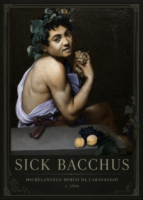 Michelangelo Merisi da Caravaggio Sick Bacchus No1 - Affiche