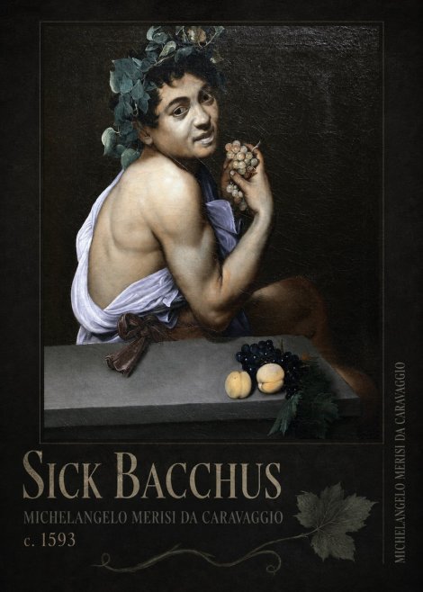 Michelangelo Merisi da Caravaggio Sick Bacchus No2 - Affiche