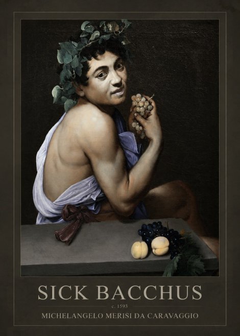 Michelangelo Merisi da Caravaggio Sick Bacchus No3 - Affiche