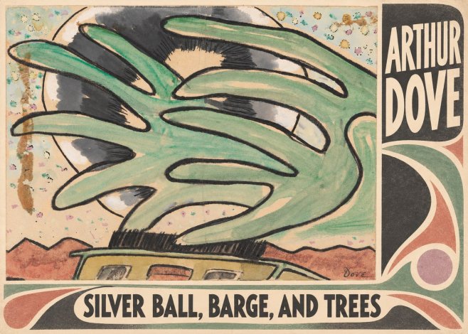 Arthur Dove Silver Ball, Barge, and Trees No3 - Affiche