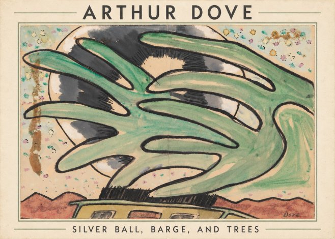 Arthur Dove Silver Ball, Barge, and Trees No5 - Affiche