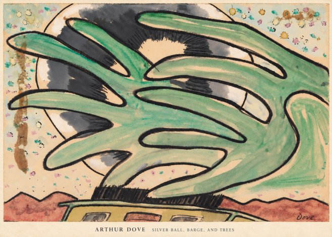Arthur Dove Silver Ball, Barge, and Trees No6 - Affiche