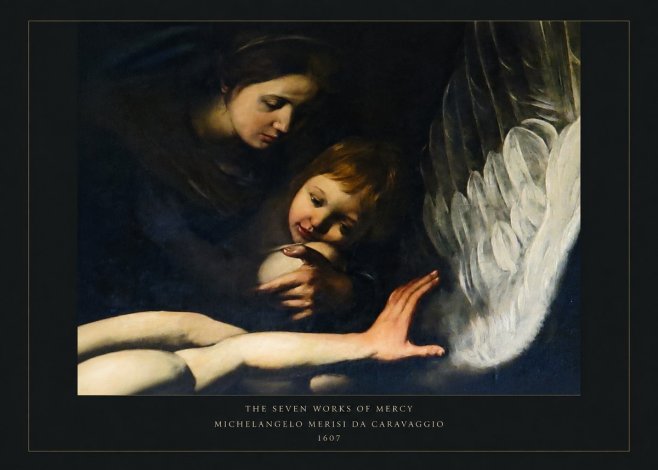 Michelangelo Merisi da Caravaggio The Seven Works of Mercy IV No5 - Affiche