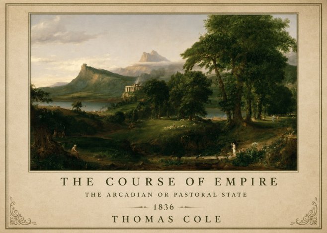 Thomas Cole The Course of Empire - the Arcadian or Pastoral State No1 - Affiche