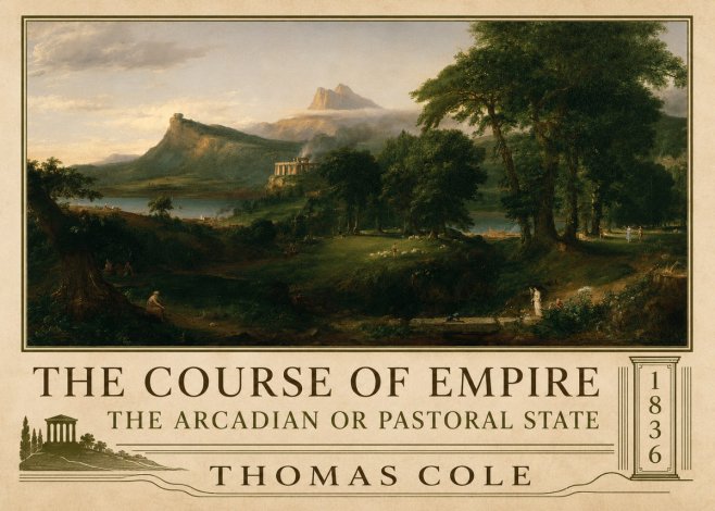 Thomas Cole The Course of Empire - the Arcadian or Pastoral State No2 - Affiche