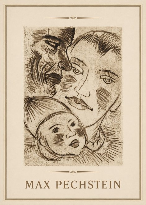 Max Pechstein Fischerfamilie No3 - Affiche