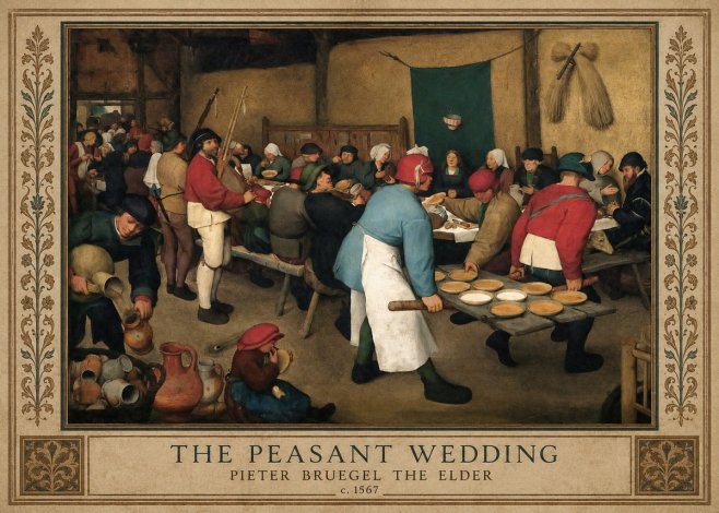 Pieter Bruegel The Peasant Wedding III No1 - Affiche