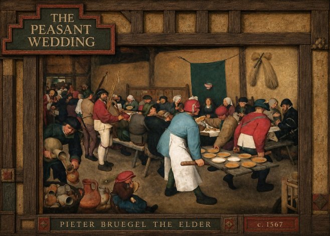 Pieter Bruegel The Peasant Wedding III No4 - Affiche