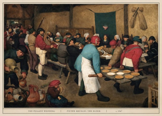 Pieter Bruegel The Peasant Wedding III No5 - Affiche
