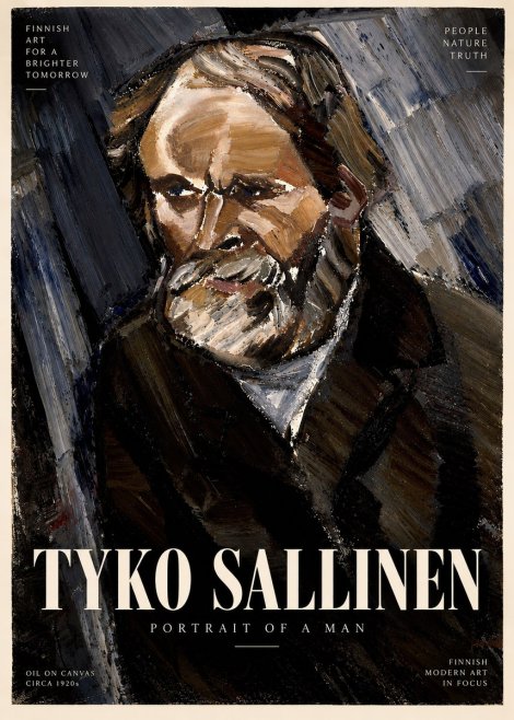 Tyko Sallinen Portrait of a Man III No4 - Affiche