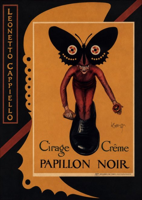 Leonetto Cappiello Cirage Crème Papillon Noir No2 - Affiche