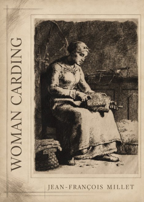 Jean-François Millet Woman Carding No2 - Affiche