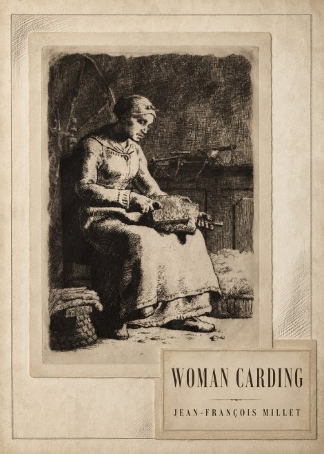 Jean-François Millet Woman Carding No6 - Affiche