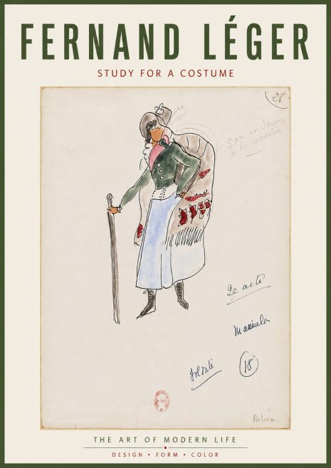 Fernand Léger Study for a Costume No6 - Affiche