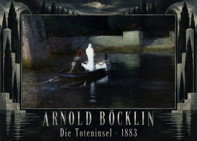 Arnold Böcklin Die Toteninsel III No5 - Affiche