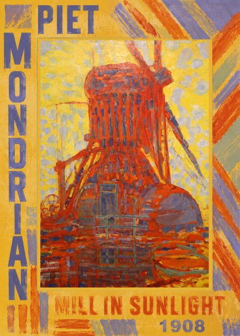 Piet Mondrian Mill in Sunlight No4 - Affiche