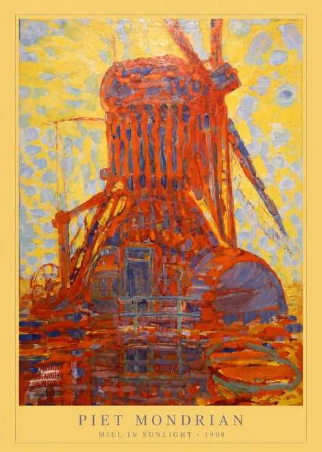 Piet Mondrian Mill in Sunlight No6 - Affiche