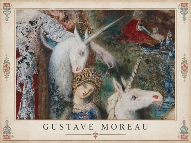 Gustave Moreau The Unicorns II No1 - Affiche