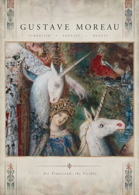 Gustave Moreau The Unicorns II No4 - Affiche