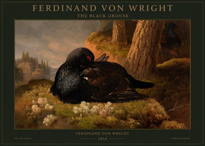 Ferdinand von Wright The Black Grouse No1 - Affiche