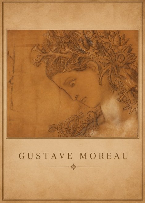 Gustave Moreau Head of a Woman No1 - Affiche